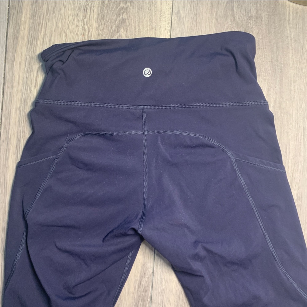 CRZ Yoga Navy Blue Leggings with Pockets Small